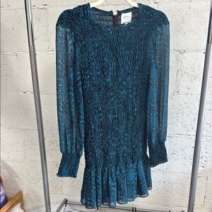 Misa Los Angeles Tea Fittingl Long Sleeve Dress - NWOT - Ruffled